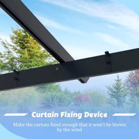 Outdoor Pergola Built for Year-Round Shade, 10x10 Aluminum Frame, Retractable Canopy, Weather Resistant