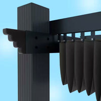 Outdoor Pergola Built for Year-Round Shade, 10x10 Aluminum Frame, Retractable Canopy, Weather Resistant