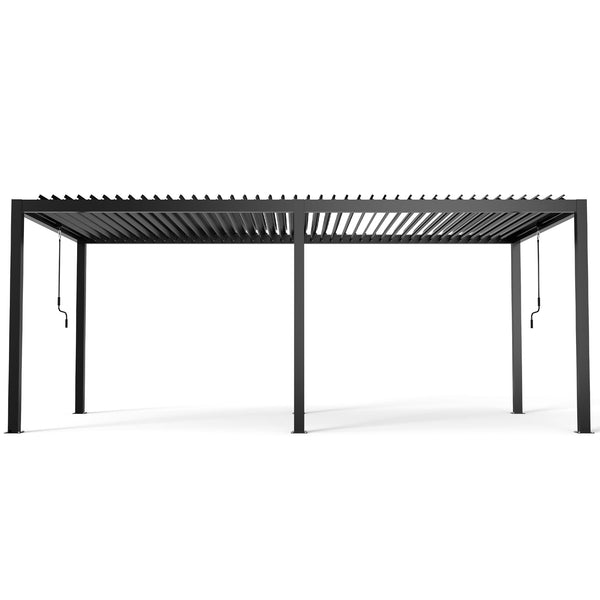 10x19 Aluminum Louvered Pergola with Steel Louvers, Modern Design